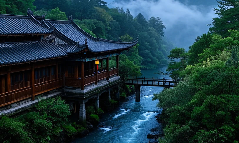 峨眉山清音阁